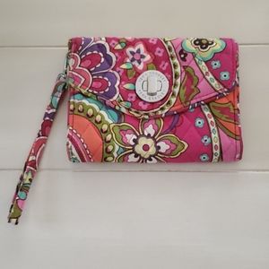 Retired Pink Swirls Vera Bradley Wristlet Wallet